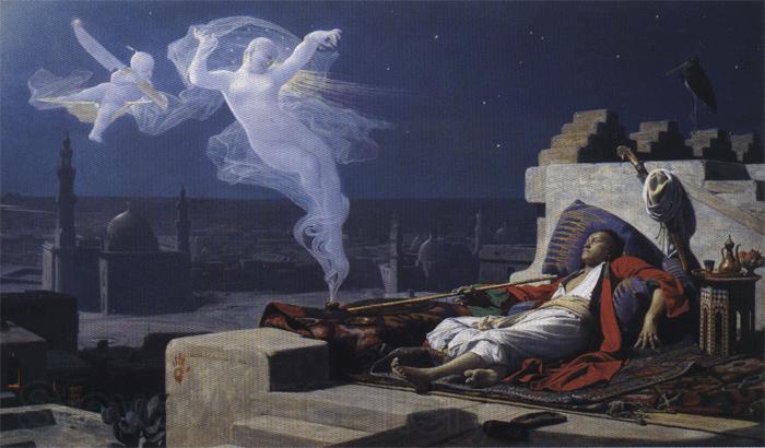 Jean Lecomte Du Nouy The Dream of Khosru. Spain oil painting art